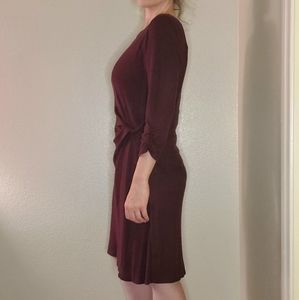 M Apt. 9 soft midi sweater dress 3/4 ruched slee